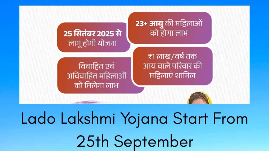 lado lakshmi Yojana Start From 25th September-min