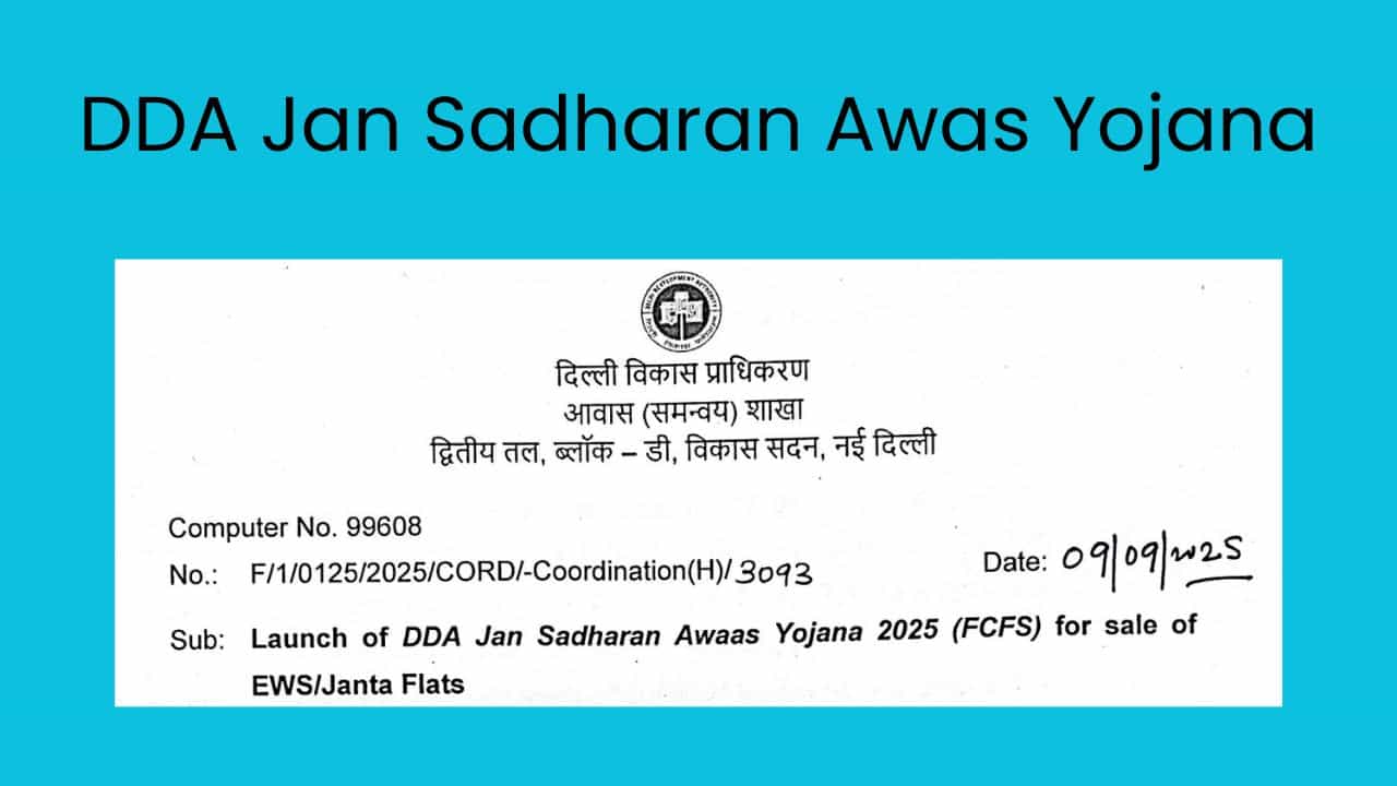 DDA Jan Sadharan Awas Yojana 2025 Registration: EWS 1172 Flats Eligibility, Last Date DDA Jan Sadharan Awas Yojana-min